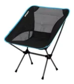 Silla compacta plegable playa o camping - Negro/Celeste