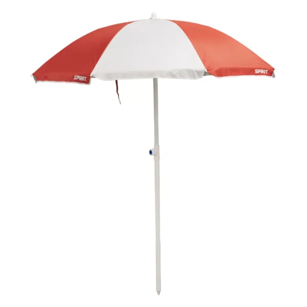 Sombrilla de playa con funda 1.8m - Blanco/Rojo