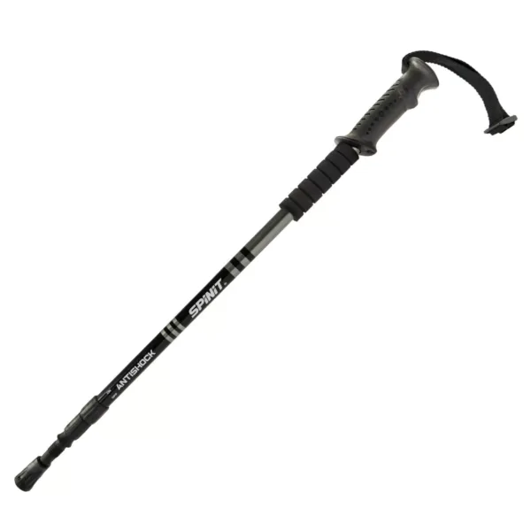 Bastón recto de Trekking Senderismo ANTISHOCK - Negro