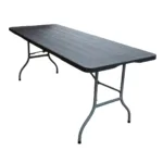 Mesa plegable para exterior símil madera/símil ratán - Símil madera - Imagen 3