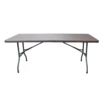 Mesa plegable para exterior símil madera/símil ratán - Símil ratán