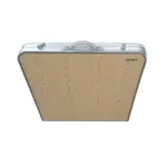 Mesa plegable para exterior estructura de aluminio y acero - Marrón Claro - Imagen 3