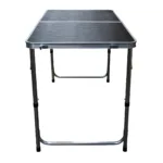 Mesa plegable para exterior estructura de aluminio y acero - Marrón oscuro - Imagen 3