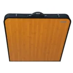 Set mesa plegable de camping con 4 bancos Aluminio Negro y Bambú - Imagen 6