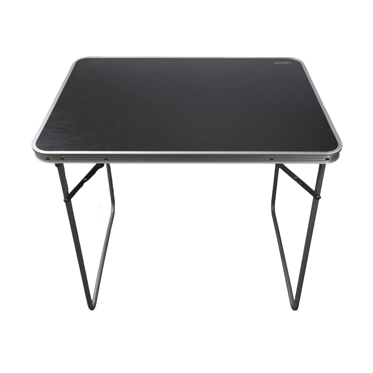 600039 MESA PLEGABLE SPINIT 80X60X70 ACERO+MAD OSCURA-01 Mesa plegable estructura de acero y aluminio para camping 80x60x70 cm - Madera Oscura - Imagen 1