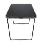 Mesa plegable estructura de acero y aluminio para camping 80x60x70 cm - Madera Oscura - Imagen 2