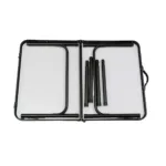 Mesa plegable de aluminio alto regulable camping Negro/Bambú - Imagen 8