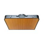 Mesa plegable de aluminio alto regulable camping Negro/Bambú - Imagen 5