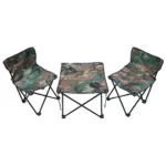 Set mesa y sillas pleglables para camping camuflado