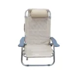 Silla reposera baja reclinable de aluminio para playa y camping 4 posiciones - Imagen 2
