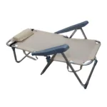 Silla reposera alta reclinable de aluminio para playa y camping 4 posiciones - Imagen 3