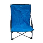 Silla reposera baja de acero 120 plegable con apoyabrazos acolchados para playa y camping - Imagen 2