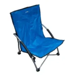 Silla reposera baja de acero 120 plegable con apoyabrazos acolchados para playa y camping