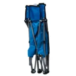 Silla reposera baja de acero 120 plegable con apoyabrazos acolchados para playa y camping - Imagen 3
