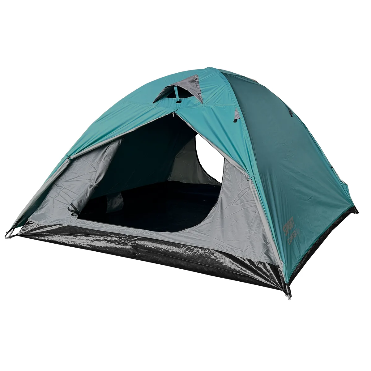 600105-CARPA-SPINIT-CAMPER-6+-AZUL-GRIS-01 Carpa Camper 6 personas impermeable con doble techo y piso reforzado para camping - Imagen 1