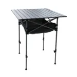Mesa Enrollable de Camping Spinit de Acero 70x70 cm - Gris - Imagen 2