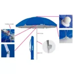 Sombrilla de Playa con funda 2.0mts - Imagen 4